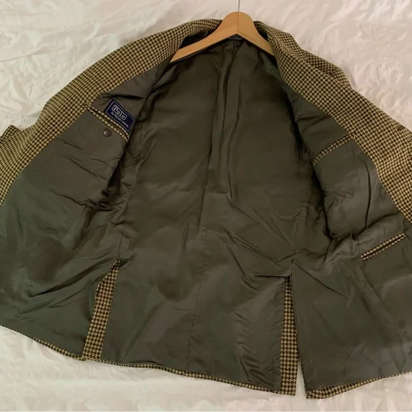 Vintage Polo Ralph Lauren Brown Tweed Blazer - Picture 10 of 12